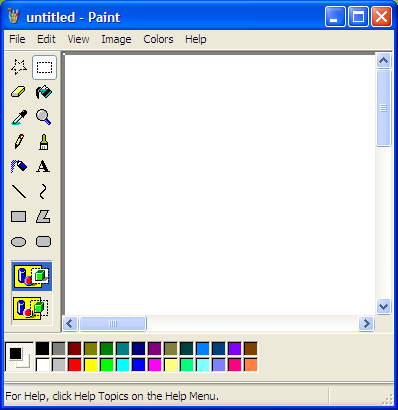 blank MSpaint window